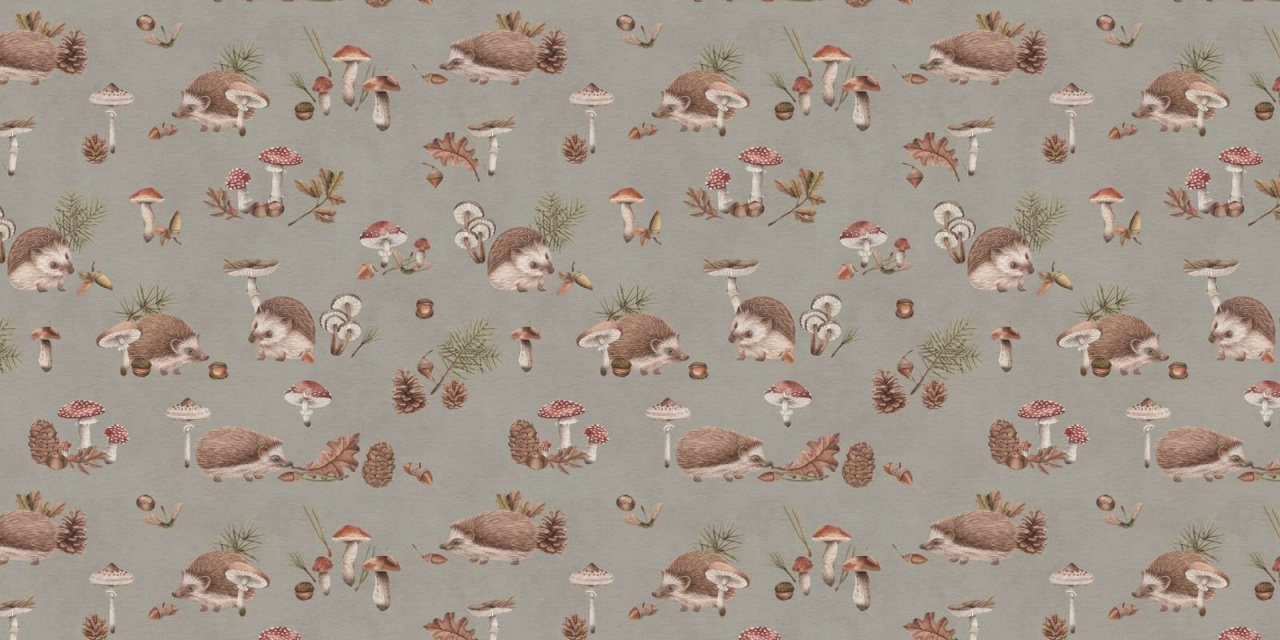 Fototapet Happy Hedgehog - Taupe, Kikki Belle - 2