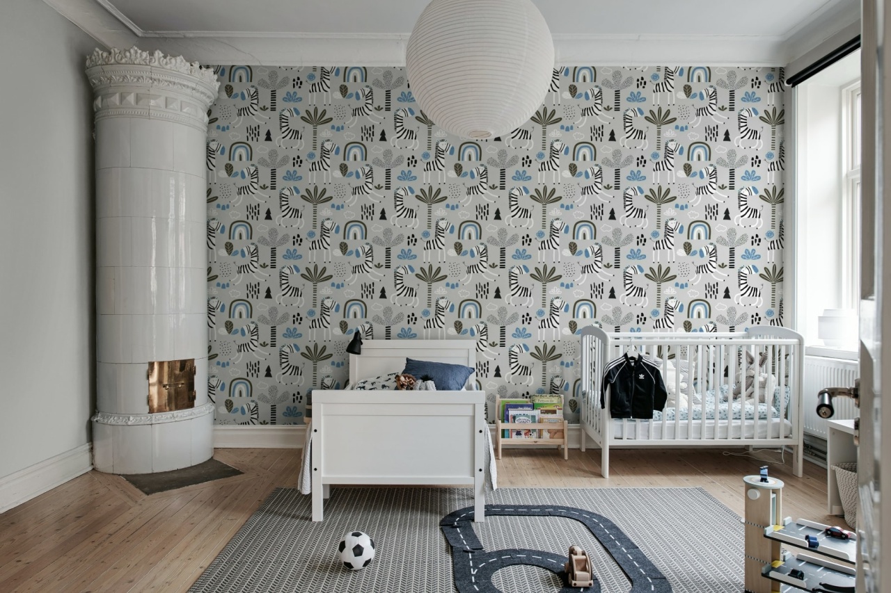 Fototapet, Happy Zebra, Blue, Rebel Walls