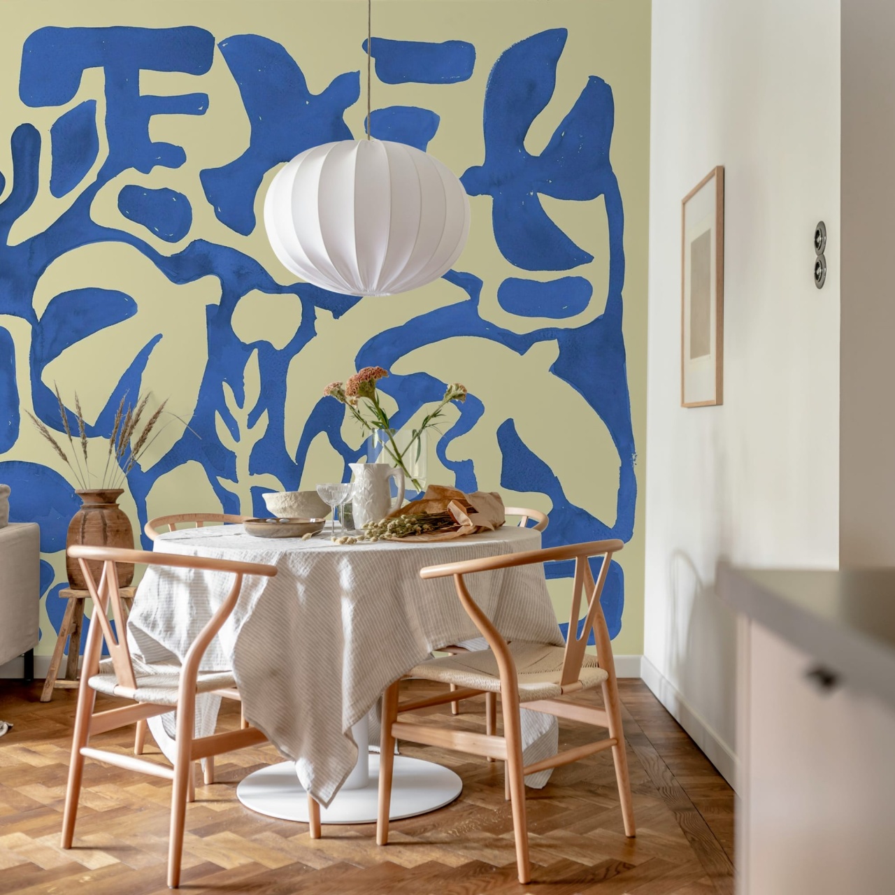 Fototapet, Harmony Forms, Blue, Rebel Walls