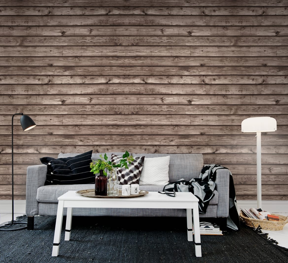 Fototapet, Horizontal Boards, Brown, Rebel Walls - 3