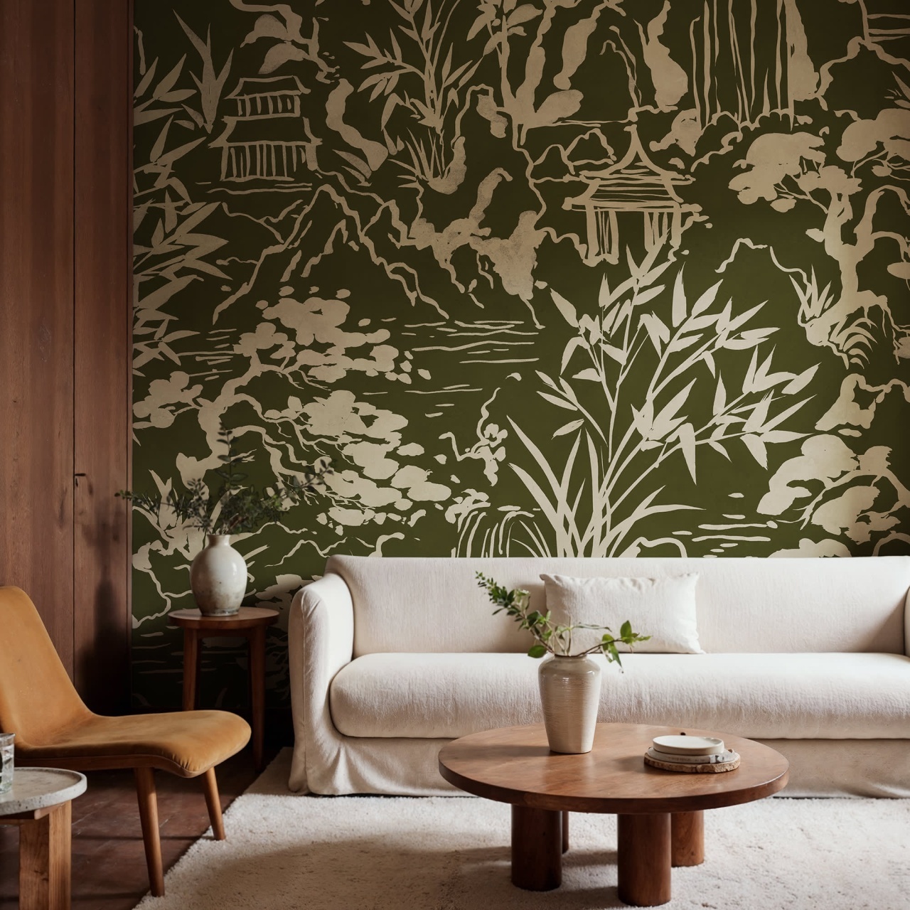 Fototapet, Ink Horizon, Green, Rebel Walls