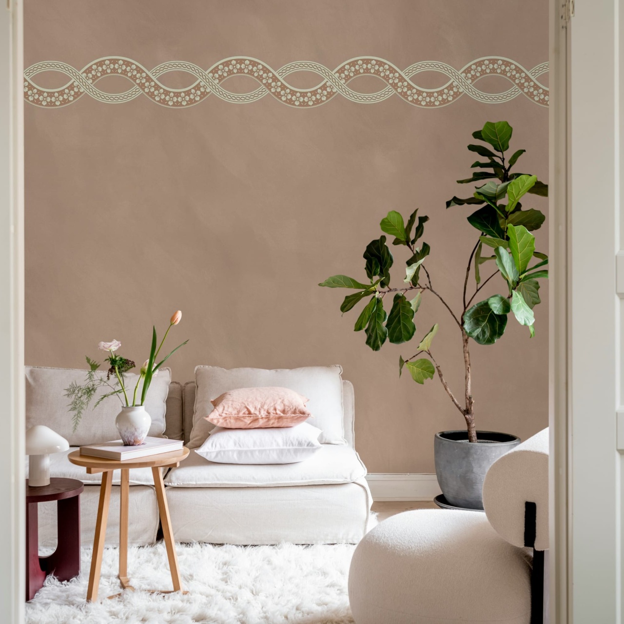 Fototapet, Ivory Braid, Pink, Rebel Walls - 3