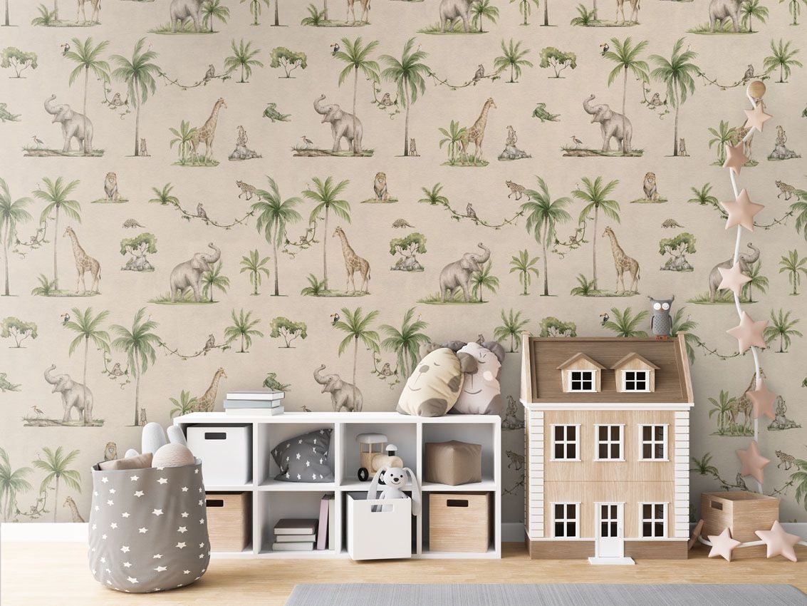 Fototapet Joyful Jungle - Sand, Kikki Belle - 3