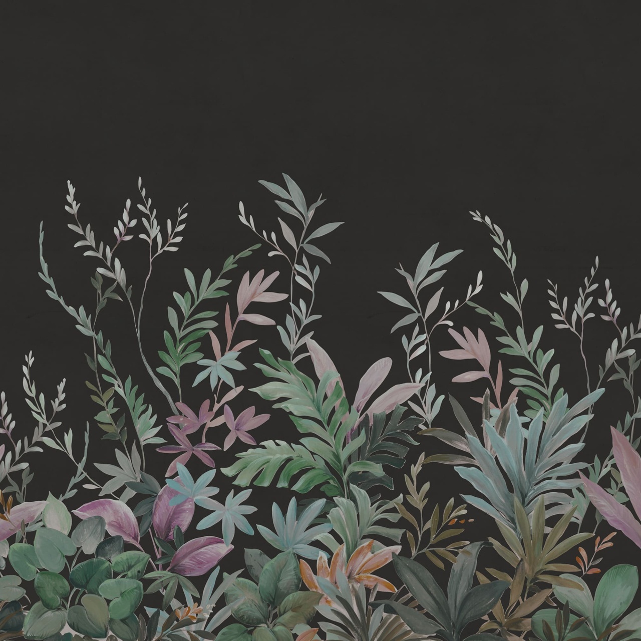 Fototapet, Jungle Meadow, Black, Rebel Walls - 2