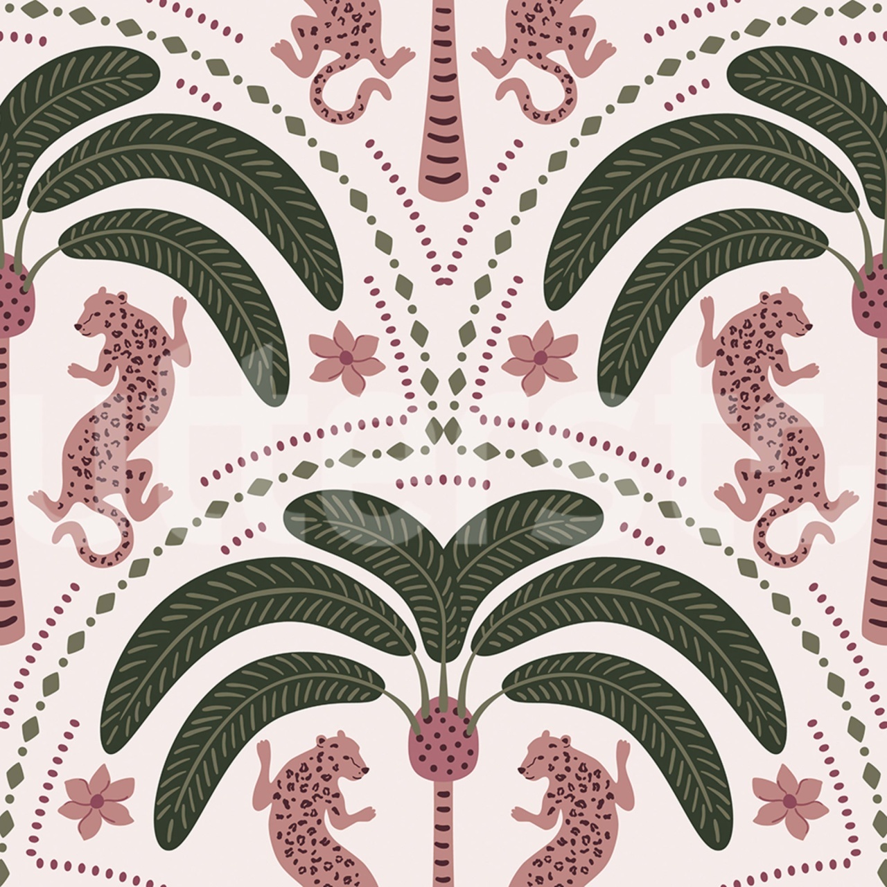 Fototapet, Jungle Rhythm, Pink, Rebel Walls — imaginea 2