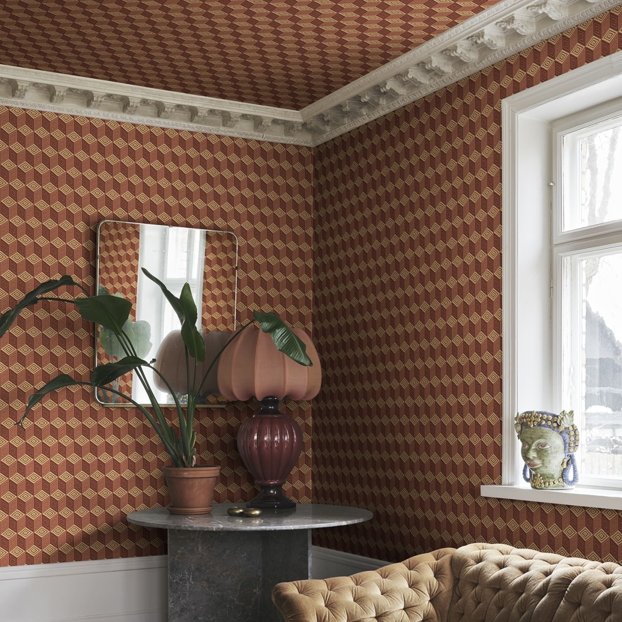 Fototapet lavabil, Chiara, Terracotta, Sandberg