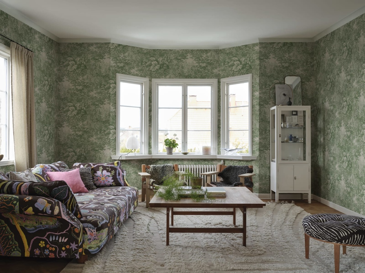 Fototapet lavabil, Forest Toile, Green, Sandberg