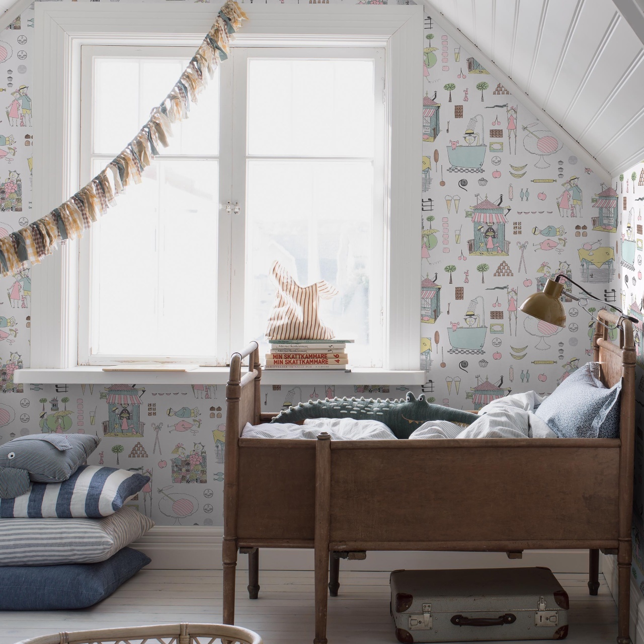 Fototapet lavabil, Stig Lindberg Krakel Spektakel 9808W — imaginea 3