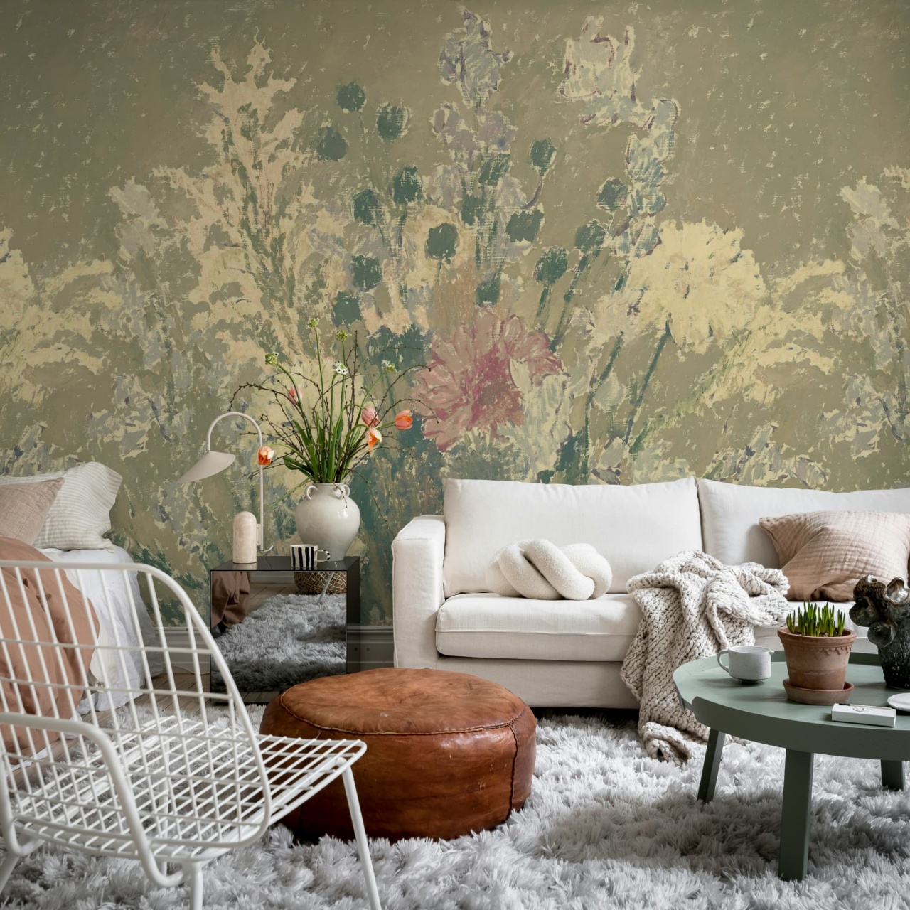 Fototapet, Lilians Bed, Soft Pink, Rebel Walls
