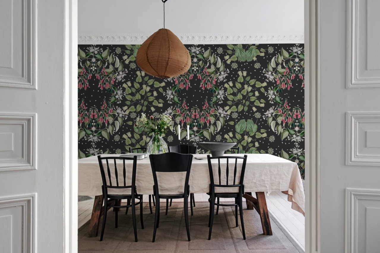 Fototapet, Lotus, Black, Rebel Walls - 3