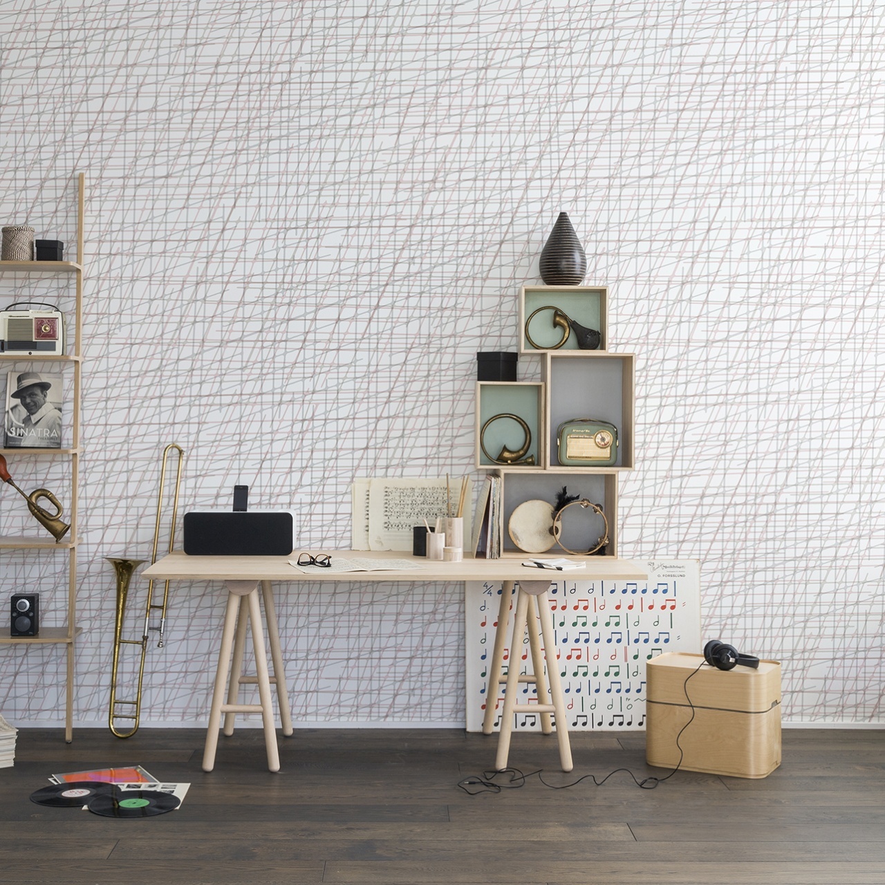 Fototapet, Note Sheets, Soft Pink, repetitiv, Rebel Walls
