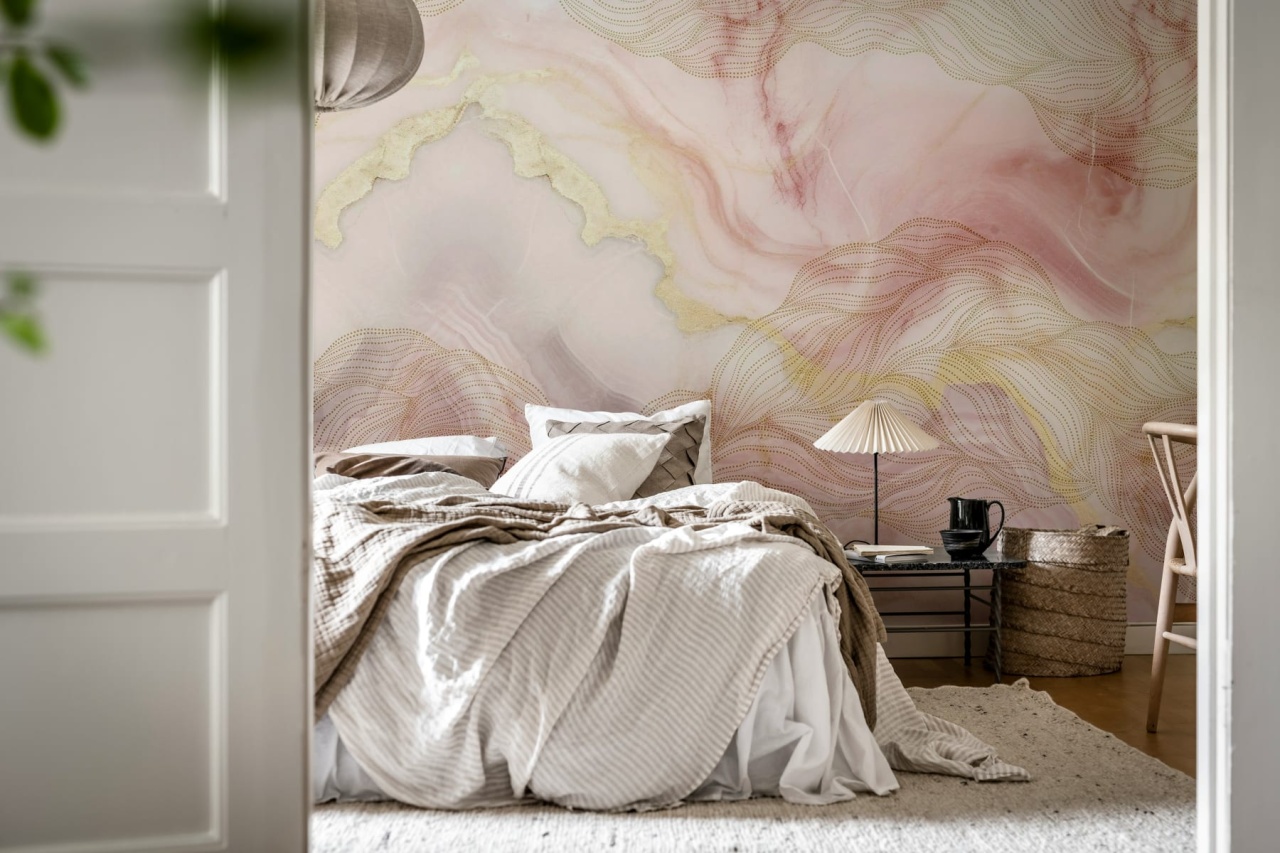 Fototapet, Opulence Dots, Pink Marble, Rebel Walls - 3
