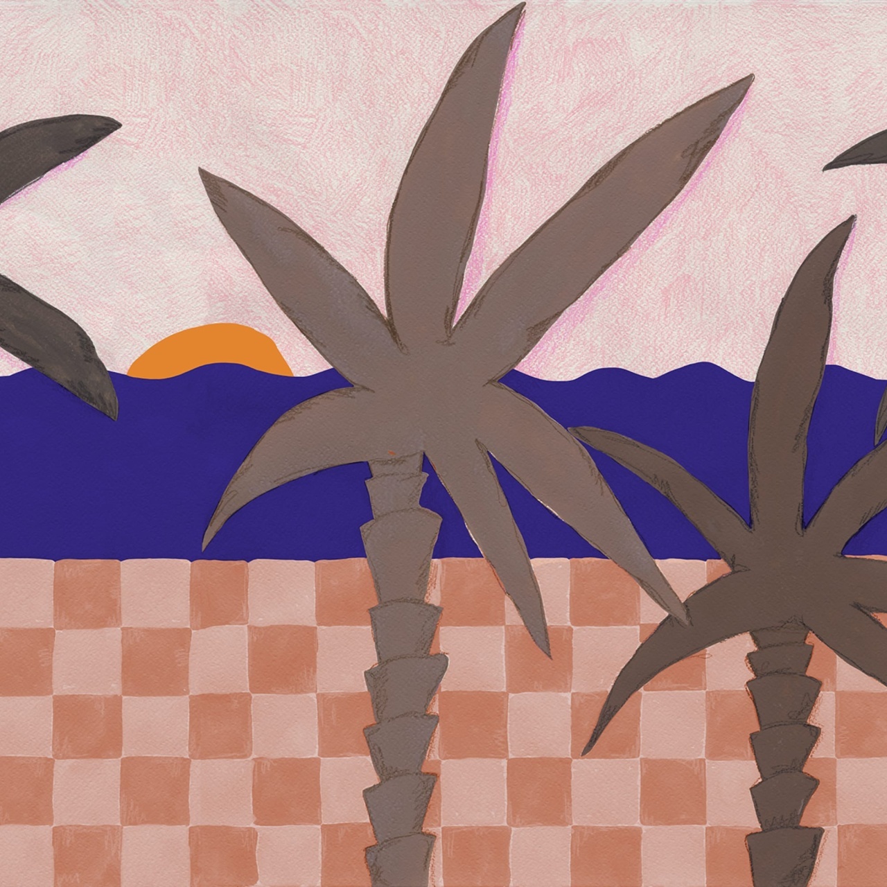 Fototapet, Palm Horizon, Sunset, Rebel Walls - 2