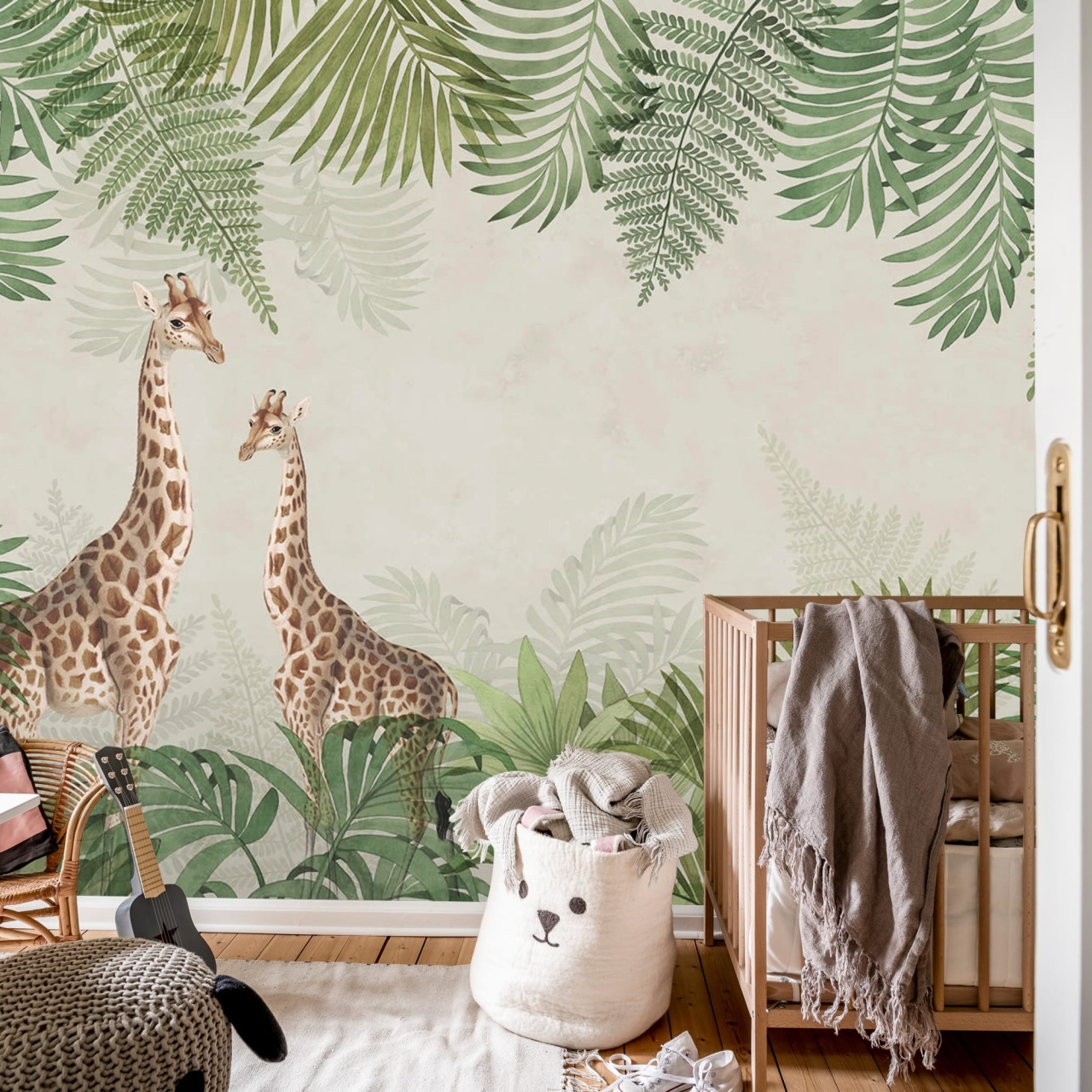 Fototapet, Palm Jungle, Giraffe, Rebel Walls - 3