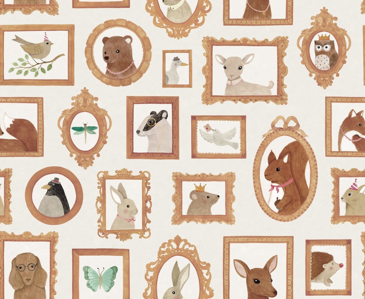 Fototapet, Pet Frames, Beige, Rebel Walls - 2