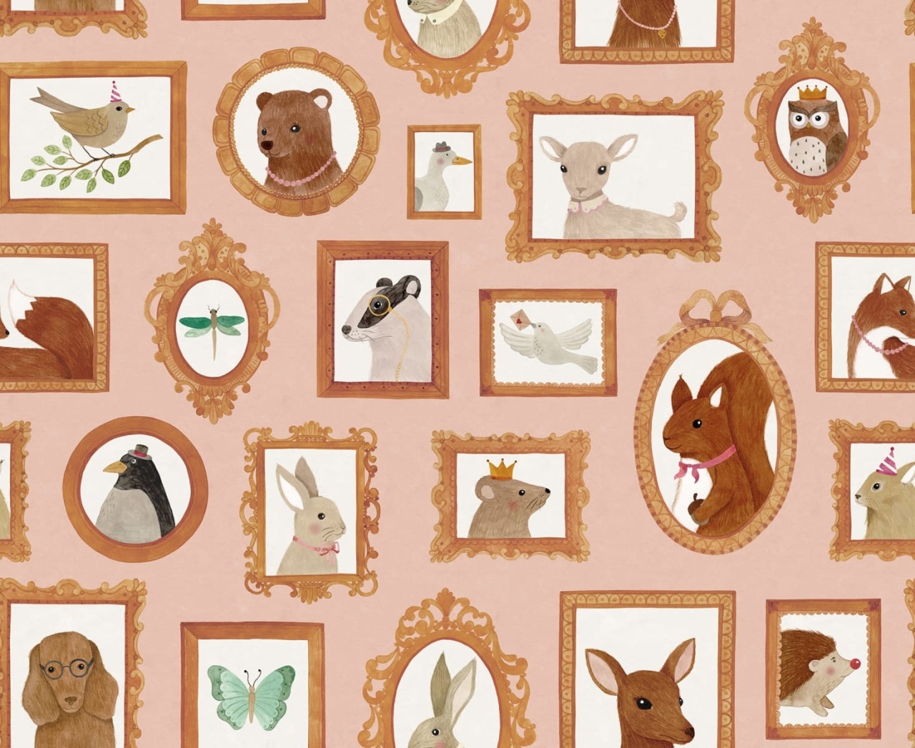 Fototapet, Pet Frames, Pink, Rebel Walls - 2