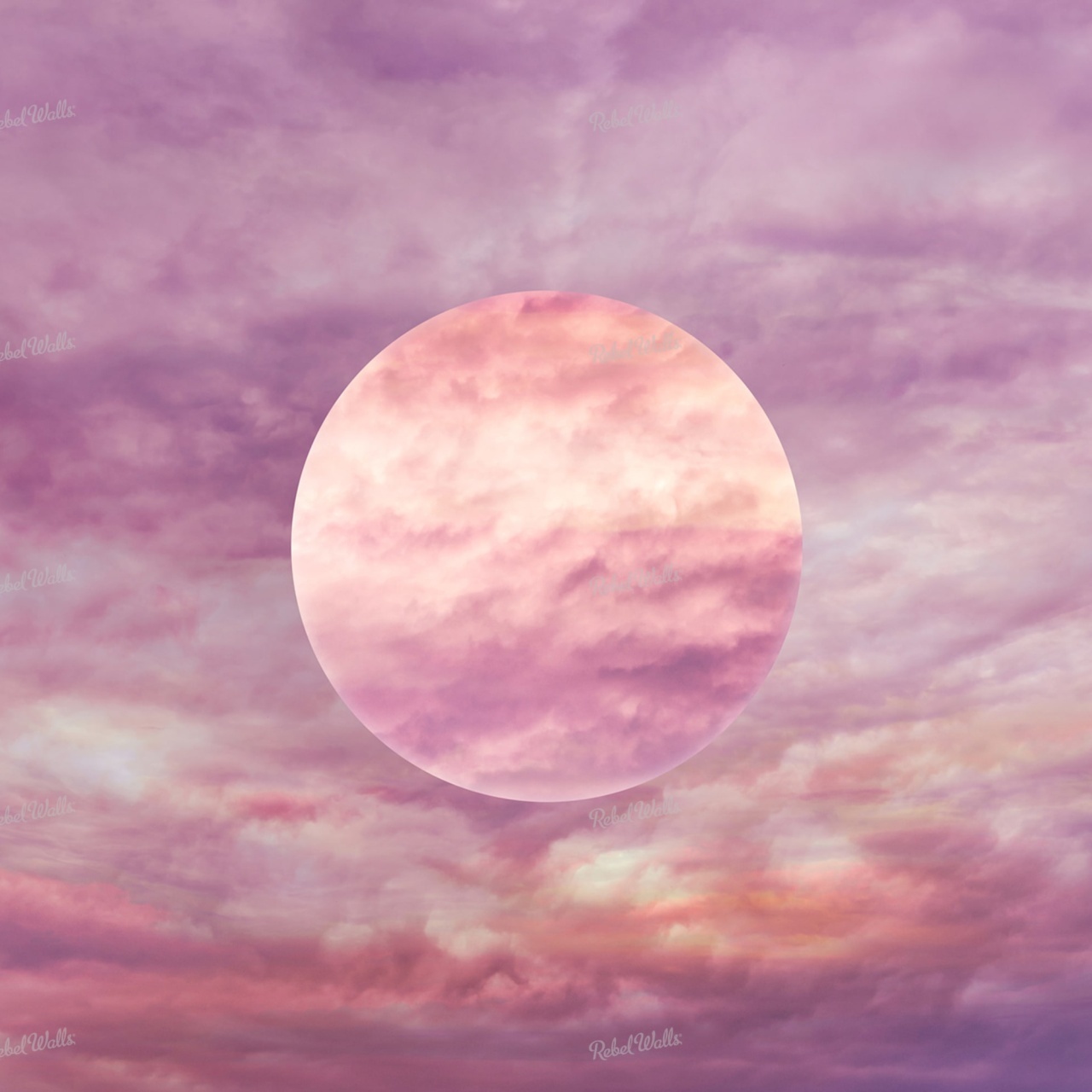 Fototapet, Pink Moon, Rebel Walls - 2