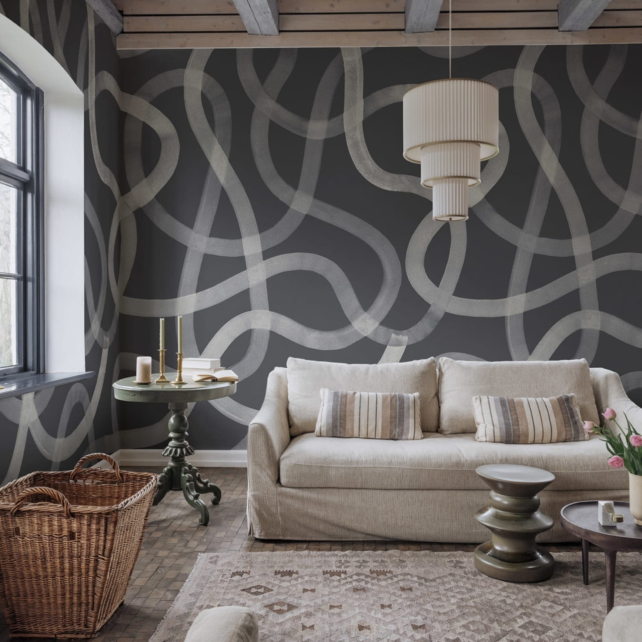 Fototapet, Serpentine, Graphite, Rebel Walls