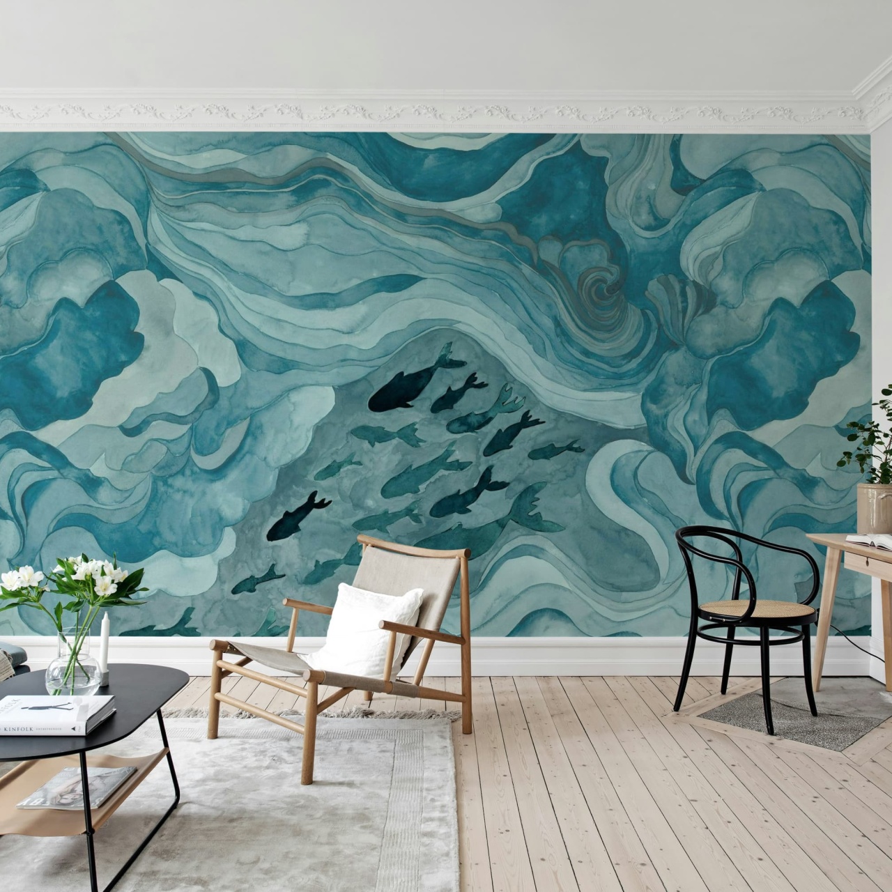 Fototapet, Silent Stream, Blue, Rebel Walls - 3