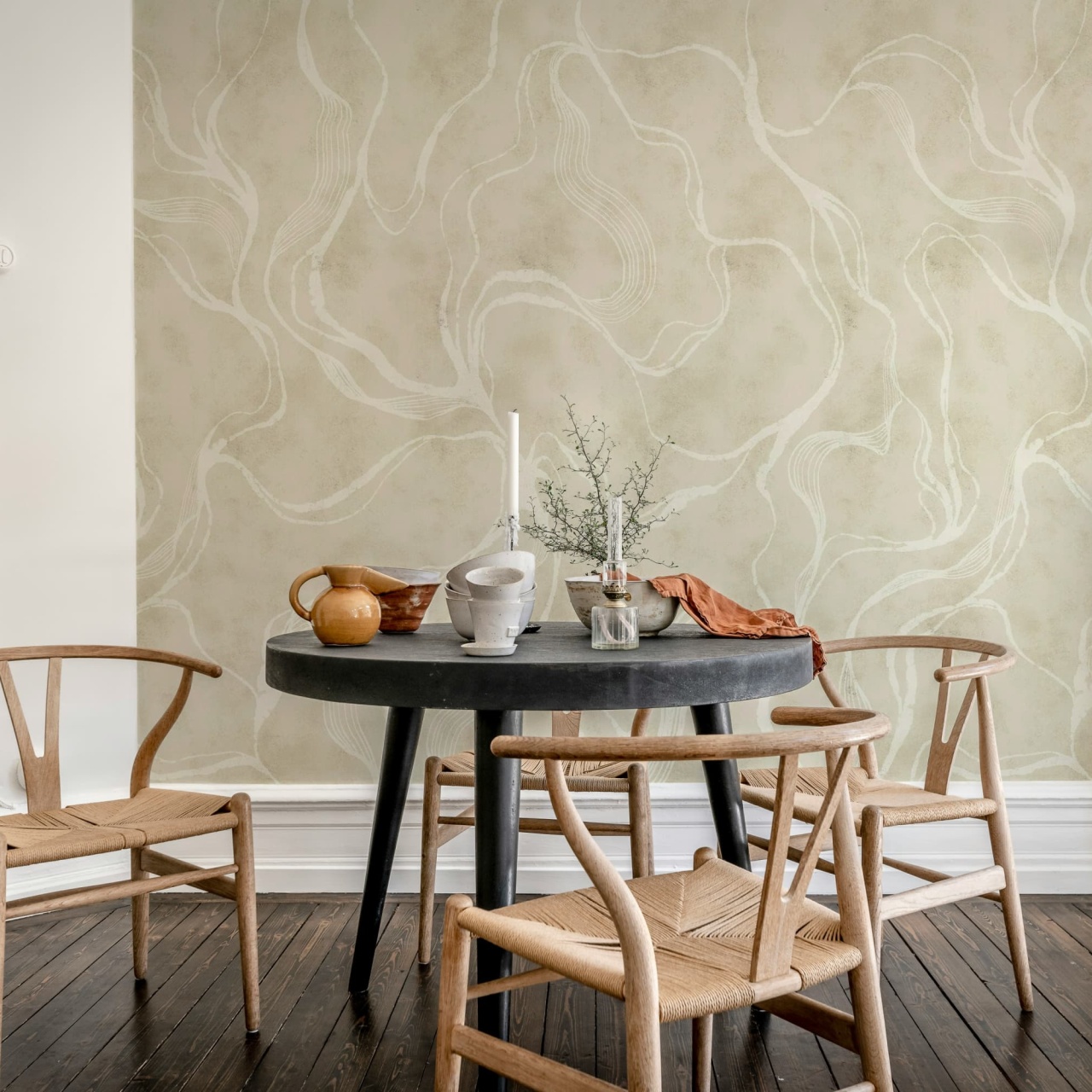 Fototapet, Soft Curve, Beige, Rebel Walls
