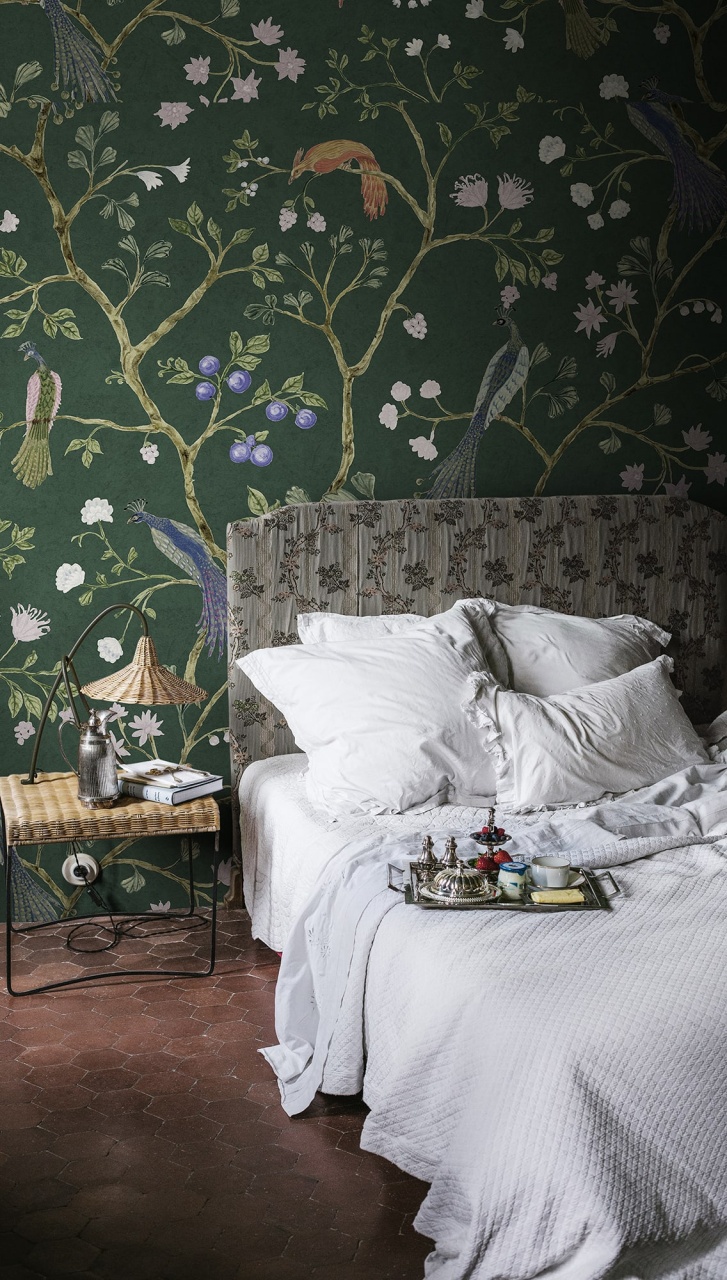 Fototapet, Songbirds, Emerald, Rebel Walls