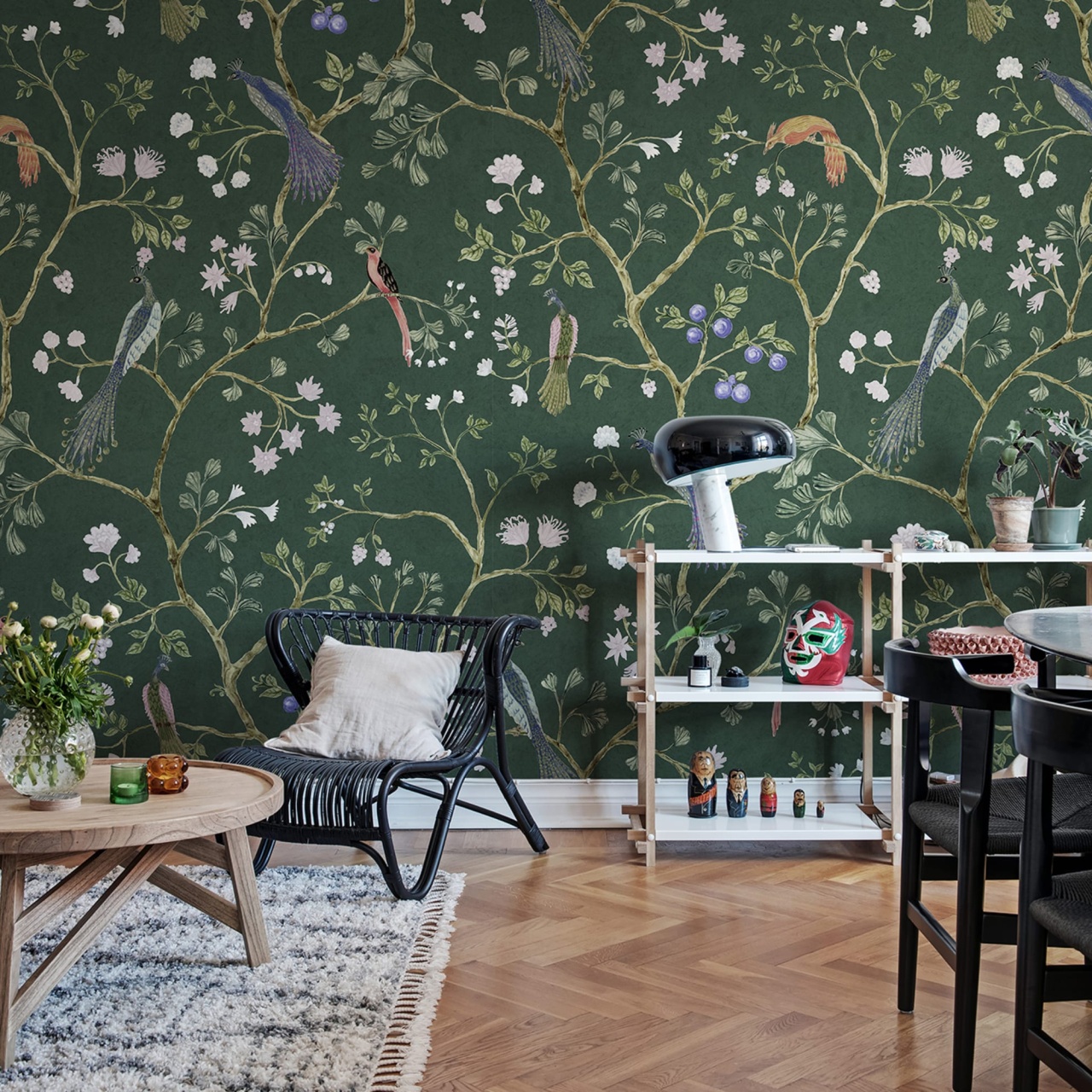 Fototapet, Songbirds, Emerald, Rebel Walls - 3