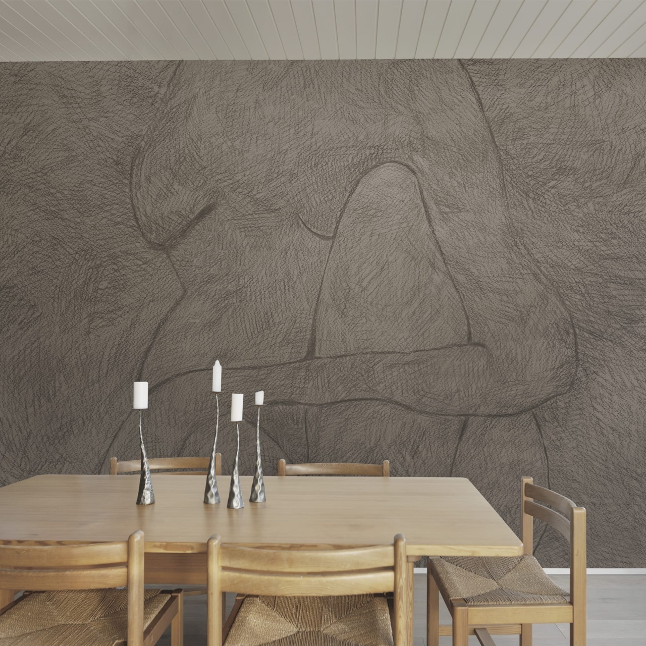 Fototapet, Subtle Figure, Light Brown, Rebel Walls - 3