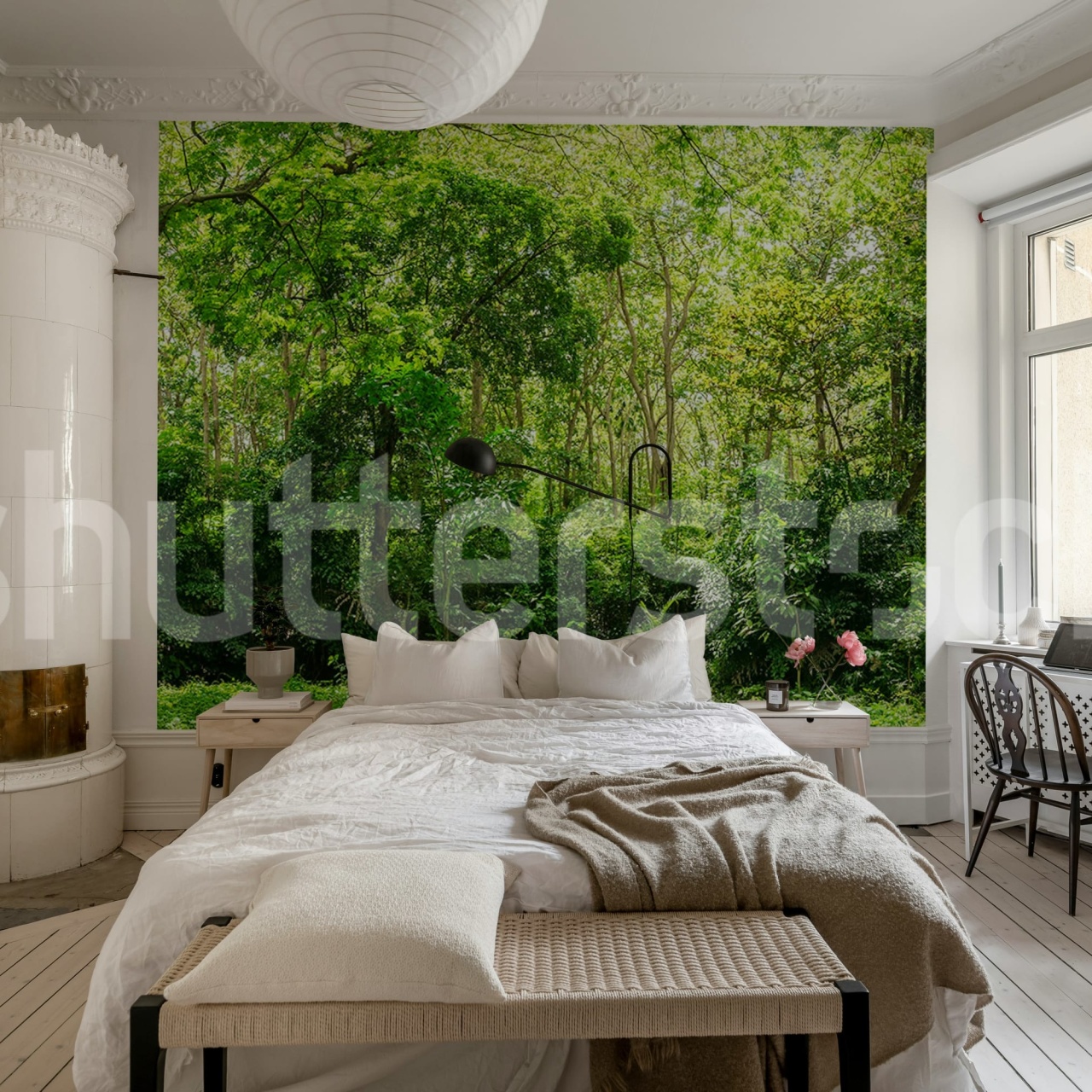 Fototapet, Summer Forest, Green, Rebel Walls