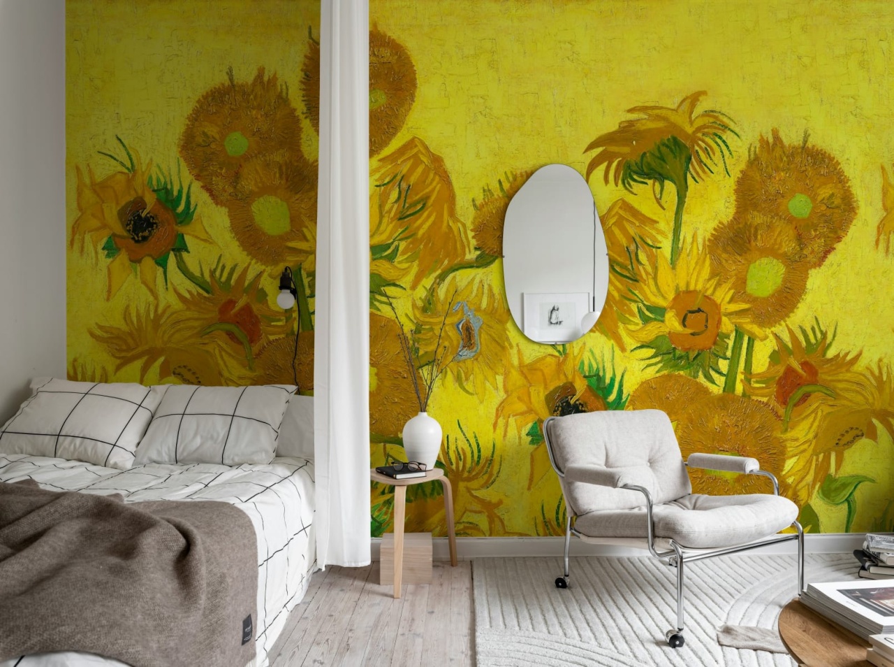 Fototapet, Sunflowers Repeatable, Yellow, Rebel Walls - 3