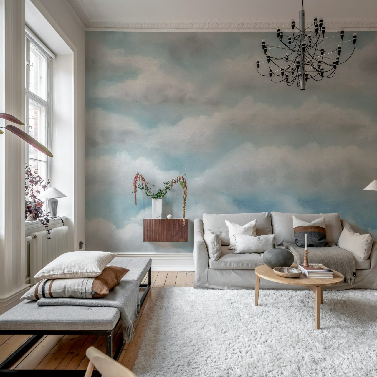 Fototapet, Tender Clouds, Blue, Rebel Walls