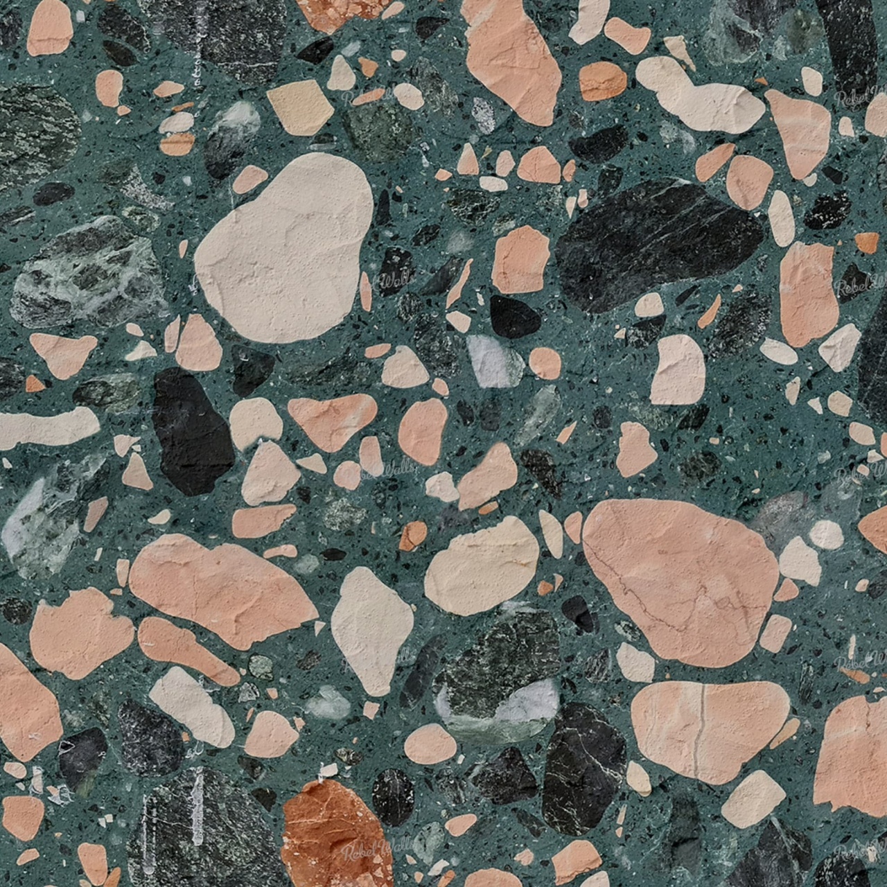 Fototapet, Terazzo Bold, Emerald, Rebel Walls - 2
