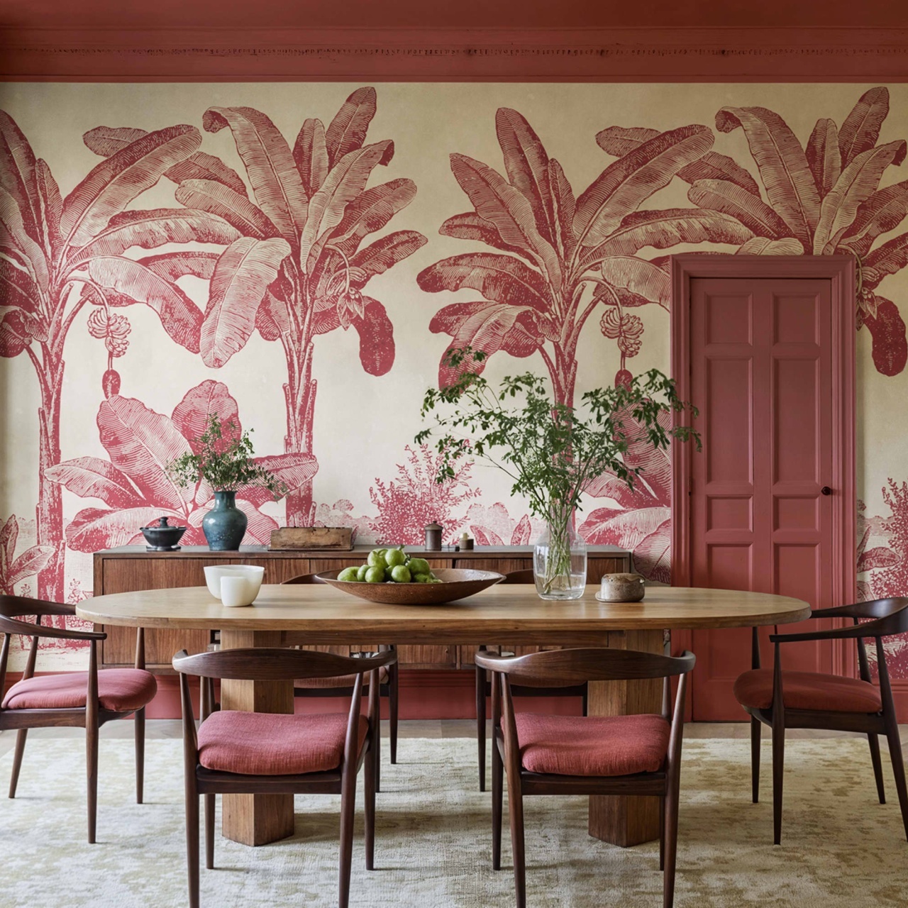 Fototapet, Timeless Tropics, Red, Rebel Walls - 3