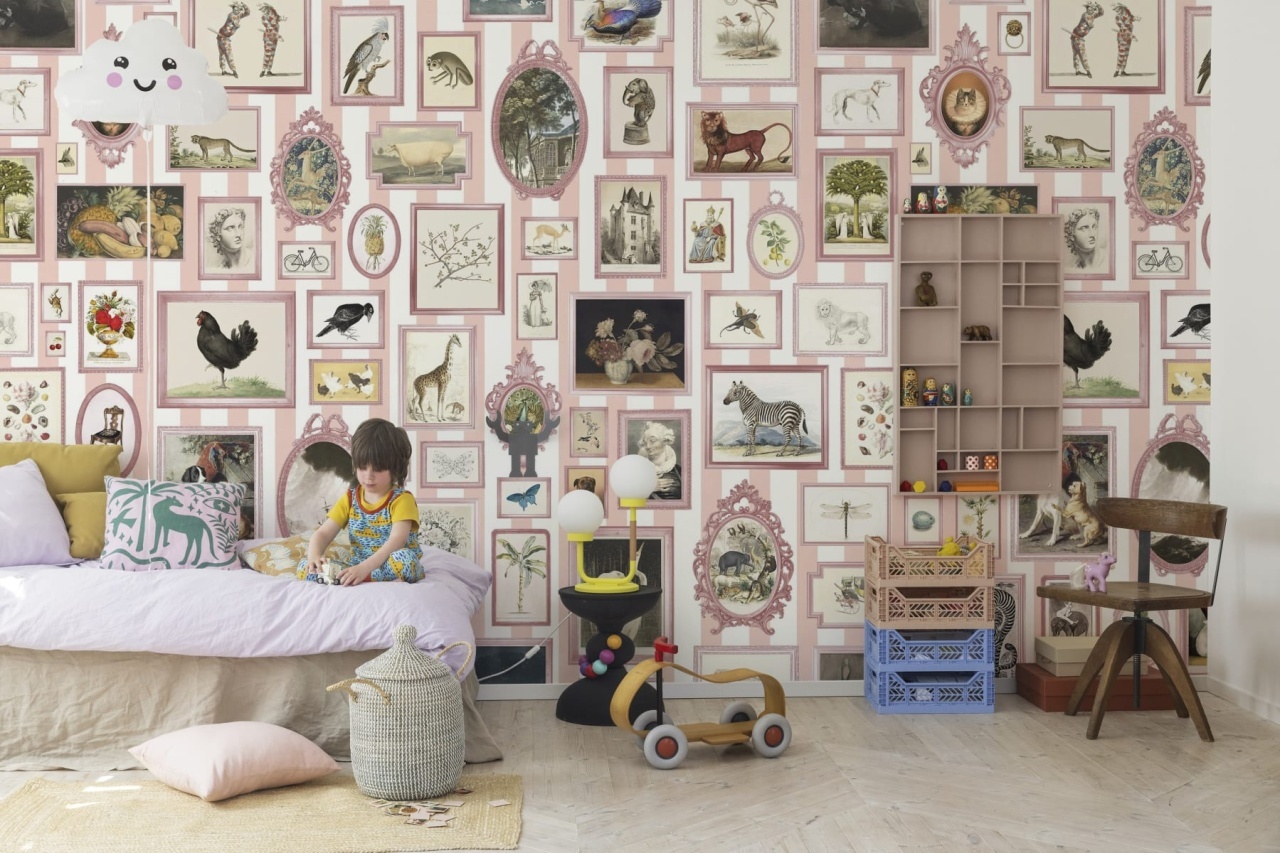 Fototapet, Vintage Frames, Pink, Rebel Walls - 3
