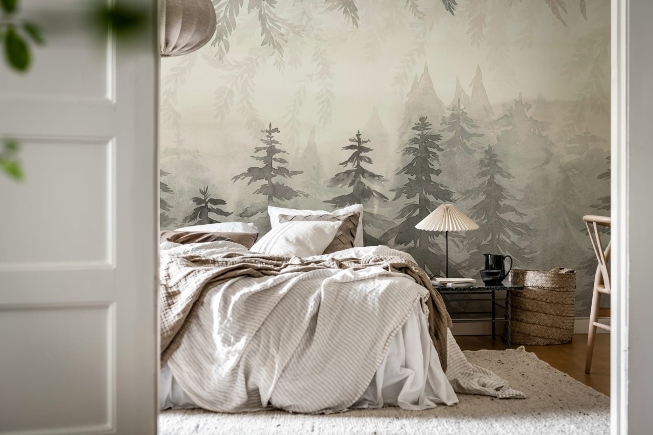 Fototapet, Watercolor Forest, Gray, Rebel Walls — imaginea 3