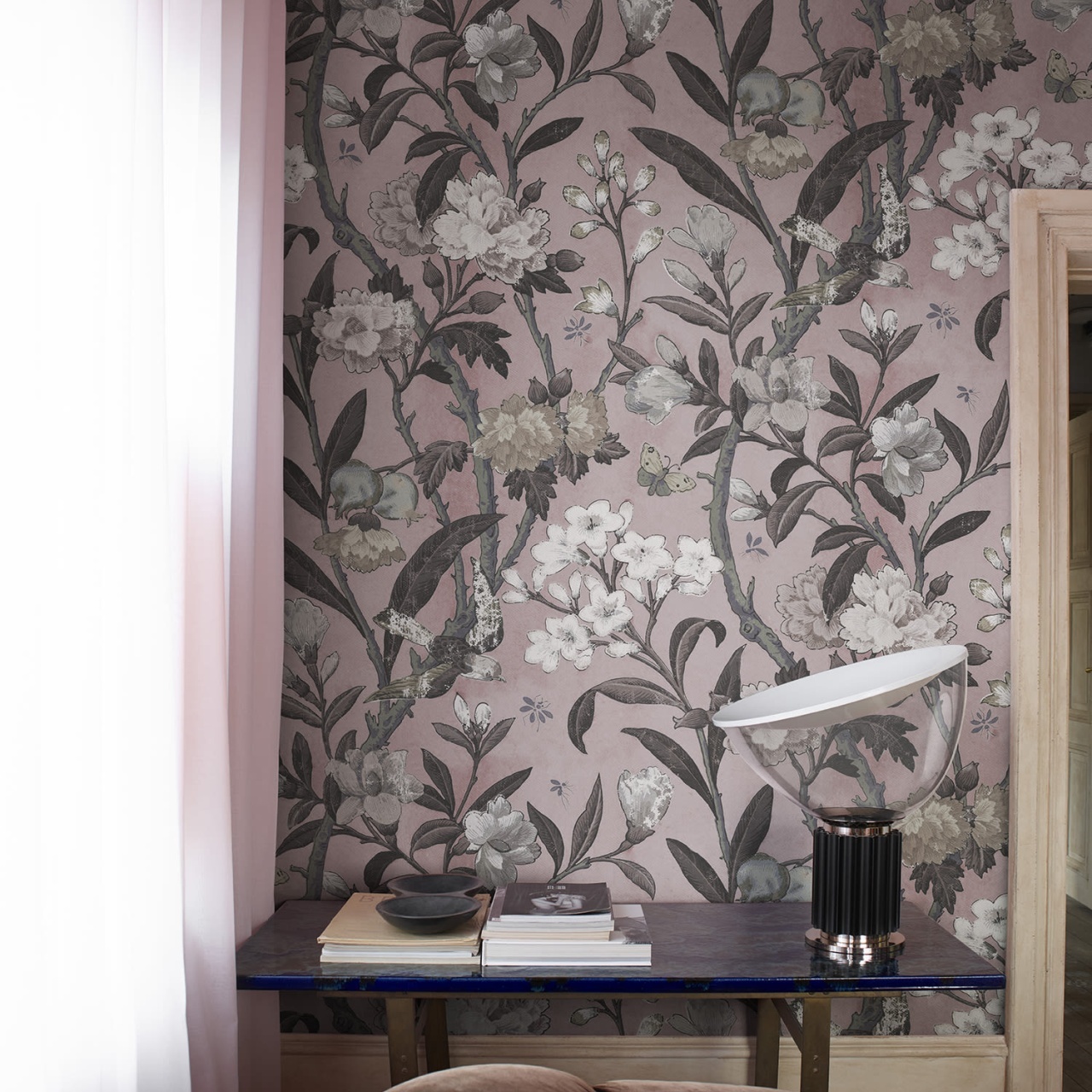 Fototapet, Winding Bloom, Pink, Rebel Walls - 3