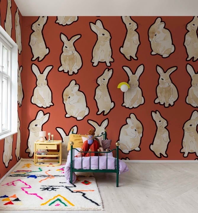 Fototapet, Year of the Bunny, Red, Rebel Walls