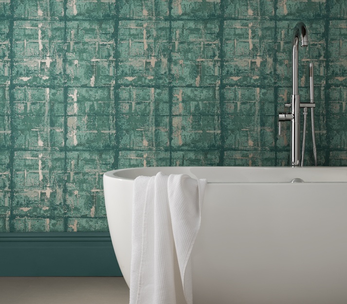 Patina, Seafoam Green Luxury Textured, 1838 Wallcoverings, 5.3mp / rola