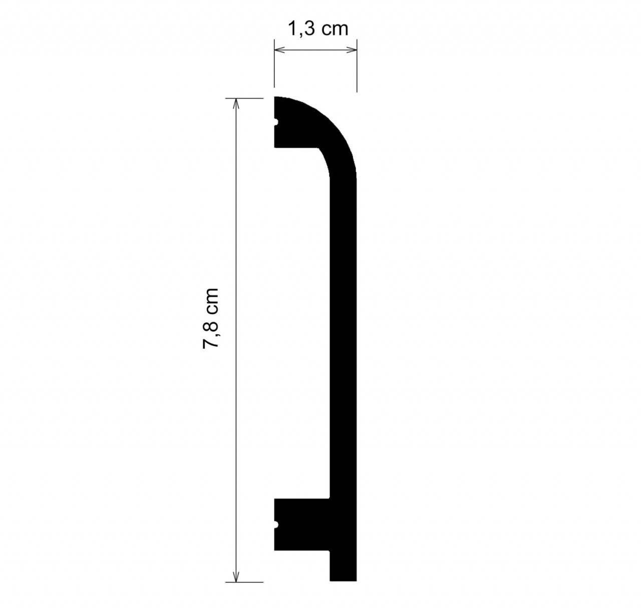 Plinta decorativa din polimer rigid HCR519 - 7.8X1.3x200 cm - 2 | YEO