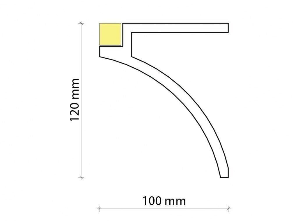 Profil pentru banda LED din poliuretan KF802 - 12x10x200 cm - 1 | YEO