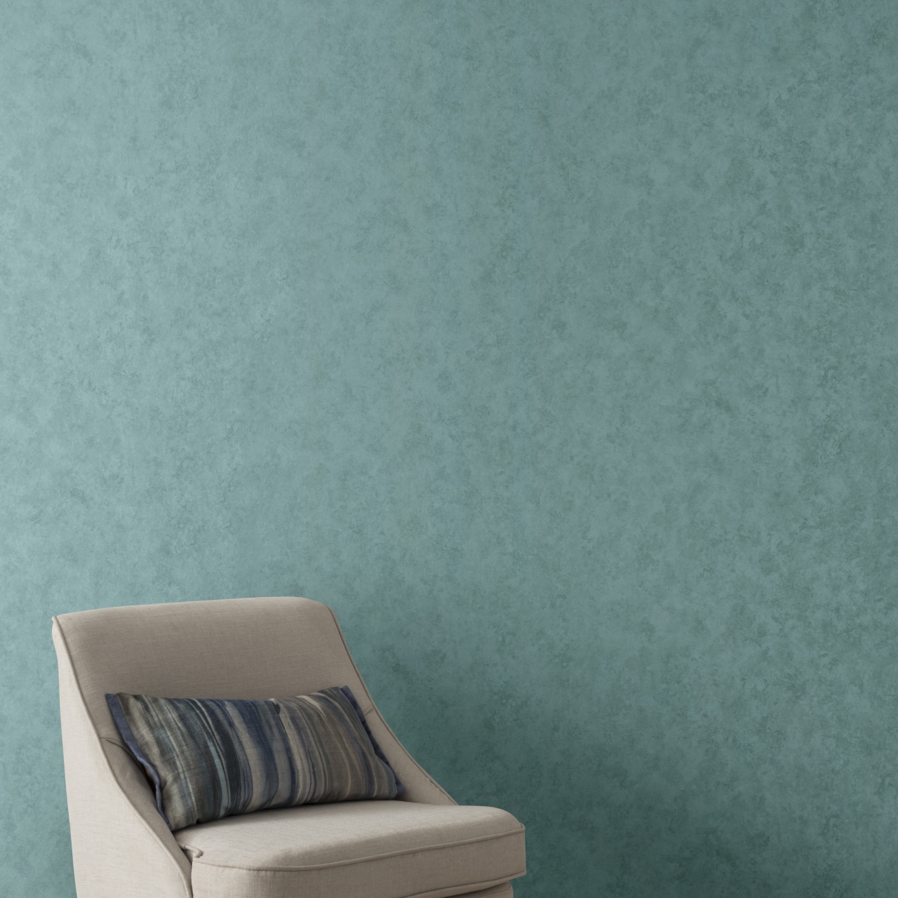 Tapet, Fenton, Aquamarine Green Luxury Plain, 1838 Wallcoverings, 5.3mp / rola