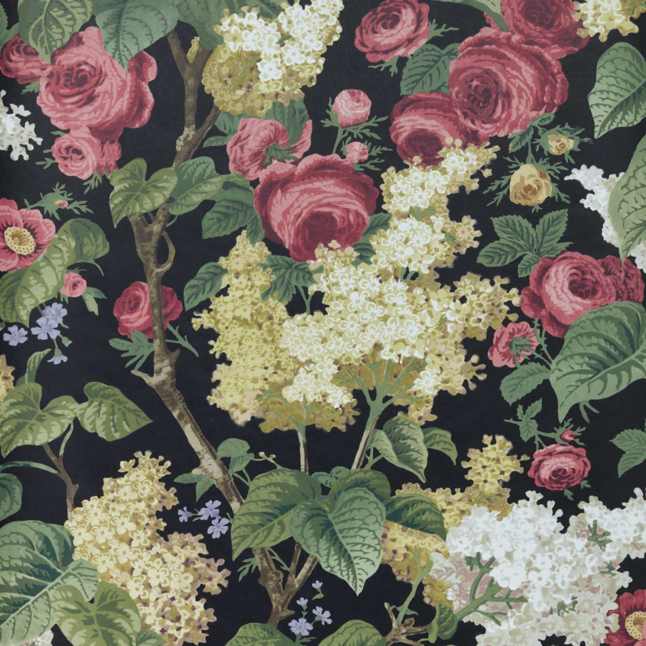 Tapet Floribunda, Midnight Black, 1838 Wallcoverings, 7mp / rola - 1 | YEO