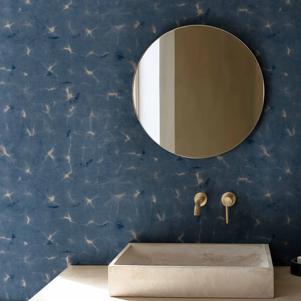 Tapet Kanoko, Indigo, Coordonne, 5mp / rola