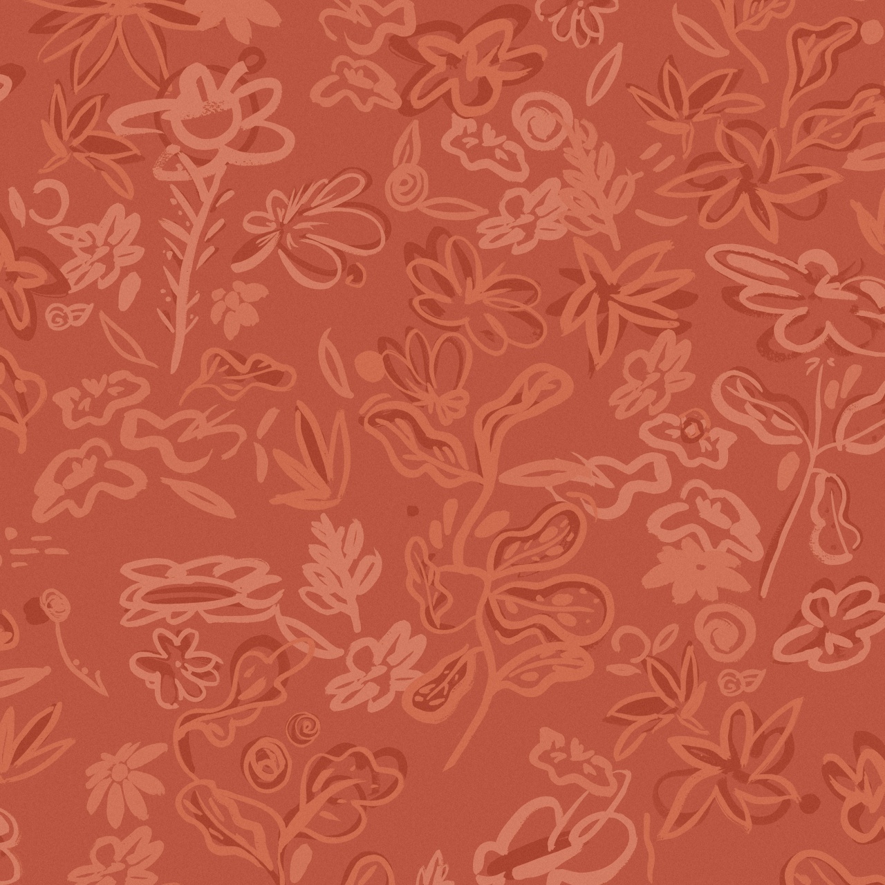 Tapet lavabil Crazy Flowers, Red, TresTintas 5mp / rola - 2