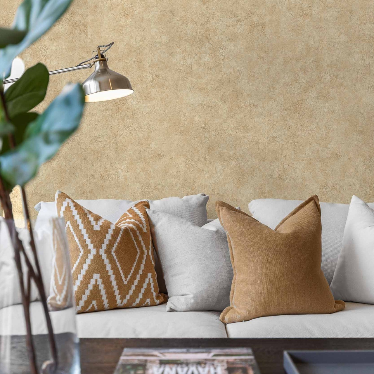 Tapet lavabil Riz Single, Ocre, Palette, Coordonne 5.3mp / rola - 3