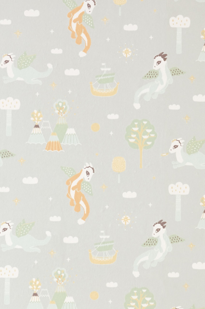 Tapet Magical Adventure, Soft Grey, Majvillan - 1 | YEO