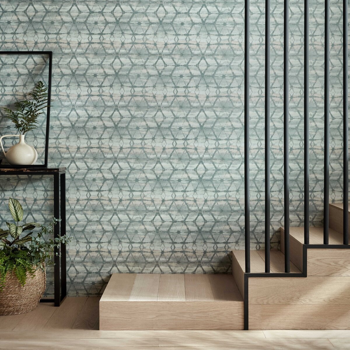 Tapet, Mineral, Eucalyptus Green Luxury Geometric, 1838 Wallcoverings, 5.3mp / rola
