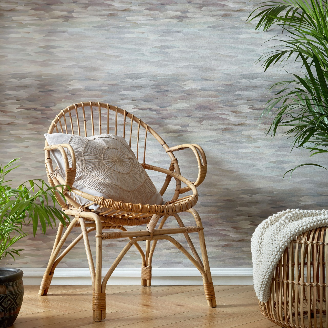 Tapet, Prism, Caramel Neutral Luxury Geometric, 1838 Wallcoverings, 5.3mp / rola