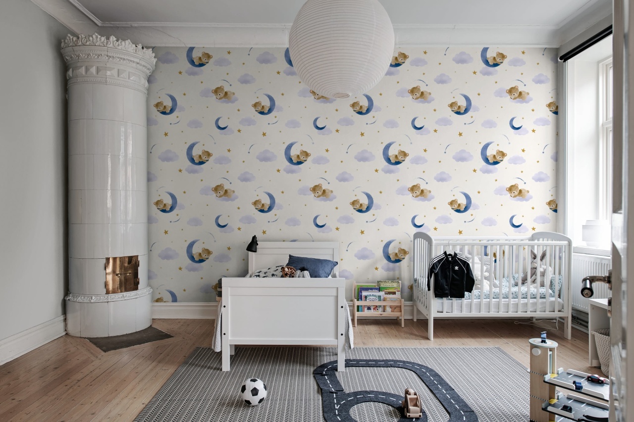 Tapet Sleepy Bear, Sky Blue, Rebel Walls - 2 | YEO
