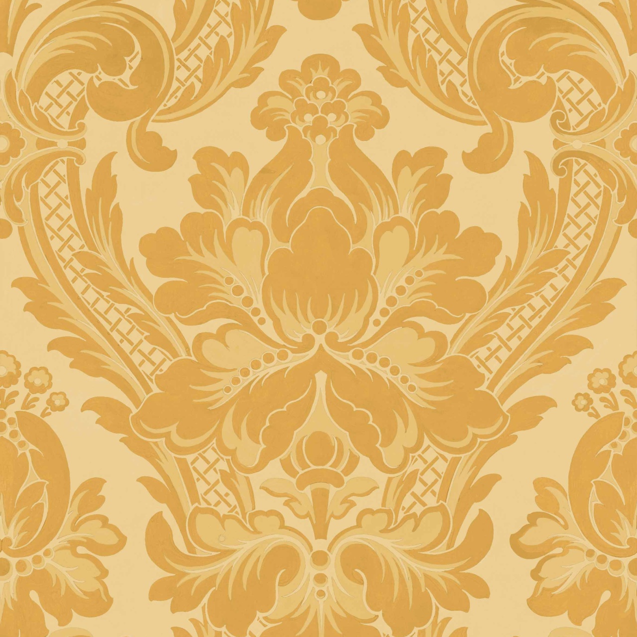 Tapet Venetian Damask, Mustard, Coordonne, 5mp / rola - 2