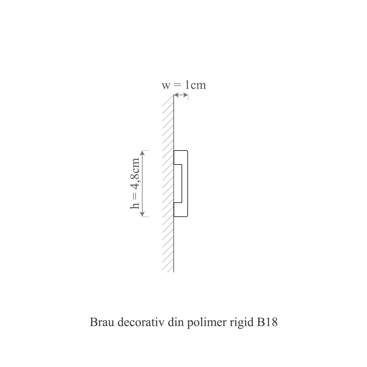 Brau decorativ B18 - 4.8x1x200 cm - 1 | YEO